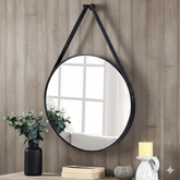Nordic Round Wall Vanity Mirror with Aluminum Frame